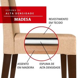 Conjunto Sala de Jantar Mesa 6 Cadeiras Carla Madesa - 11 Conjunto Sala de Jantar Mesa 6 Cadeiras Carla Madesa - 11