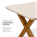 Ver imagem 5 de Mesa de Jantar Aline 160x90 cm 6 Lugares MDF Art Assentos Mel Off White
