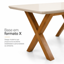 Ver imagem 4 de Mesa de Jantar Aline 160x90 cm 6 Lugares MDF Art Assentos Mel Off White