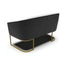 Ver imagem 7 de Sofá Namoradeira 2 Lug Industrial Dourado Stella Pto/linho Cinza D03 - D'Rossi