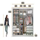 Ver imagem 5 de Guarda Roupa Rizon 6 Portas 6 Gavetas Cor:Branco