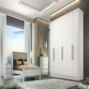 Ver imagem 4 de Guarda Roupa Rizon 6 Portas 6 Gavetas Cor:Branco