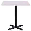 Ver imagem 1 de Mesa Ômega Ferro Preto 74 Cm (alt) Base em X Tampo Mdp Quadrado 60 Cm (larg) X 2,50 Cm (alt) Branco