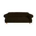 Ver imagem 1 de Sofá Chesterfield Capitone Elisabeth Suede Amarelo 2,30cm:MARROM