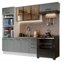 Ver imagem 2 de Armário de Cozinha Completa 270 cm Branco/Cinza Agata Madesa 12