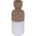 Ver imagem 1 de Castiçal Cerâmica 26x10x10cm Bege