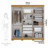 Guarda Roupa Casal Agata 6 Pts Mdp - Nature/off White 199 La - Acp - 2