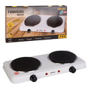 Ver imagem 2 de Fogareiro Elétrico Portátil 2 Bocas 127v Controle de Temperatura Fogão Mesa Cooktop Camping Kitnet