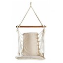 Ver imagem 1 de Cadeira Acolchoada de Balanço Suspensa Rede de Teto Varias Cores: Cru