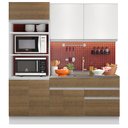 Ver imagem 3 de Cozinha Compacta Madesa Lívia 6 Portas 2 Gavetas (Sem Tampo e Pia) Branco/Rustic/Branco