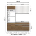 Ver imagem 4 de Cozinha Compacta Madesa Lívia 6 Portas 2 Gavetas (Sem Tampo e Pia) Branco/Rustic/Branco