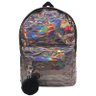 Mochila Holográfica Chaveiro Universitária Cores - Cinza - 1