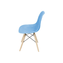 Ver imagem 2 de Cadeira de Jantar Eames Colmeia na Cor Azul Claro Base Madeira Eiffel Sala Cozinha Jantar