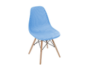Ver imagem 1 de Cadeira de Jantar Eames Colmeia na Cor Azul Claro Base Madeira Eiffel Sala Cozinha Jantar