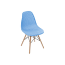 Ver imagem 1 de Cadeira de Jantar Eames Colmeia na Cor Azul Claro Base Madeira Eiffel Sala Cozinha Jantar