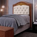 Ver imagem 2 de Cabeceira Cama Box Solteiro 90cm Imperial J02 Facto Marrom/Bege - Mpozenato