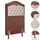 Ver imagem 4 de Cabeceira Cama Box Solteiro 90cm Imperial J02 Facto Marrom/Bege - Mpozenato