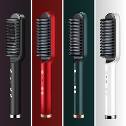 Escova Pente Alisadora Profissional - Preto - 7