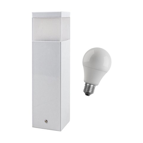 Poste Balizador 30cm para Jardim em Alumínio Branco + LED 12W Branco Frio St1301
