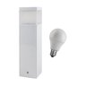 Poste Balizador 30cm para Jardim em Alumínio Branco + LED 12W Branco Frio St1301 - 1