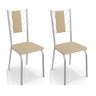 Kit 2 Cadeiras Cromadas Lisboa Nude Kappesberg - 1
