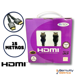 Cabo Hdmi 2.0 19 Pinos 4k Blu-ray 3d de 15 Metros Premium - 3