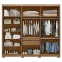 Ver imagem 5 de Cômoda Montevideu e Guarda Roupa Casal Venice 62580pe Amendola Touch Off White com Pés - Demóbile