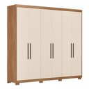 Ver imagem 4 de Cômoda Montevideu e Guarda Roupa Casal Venice 62580pe Amendola Touch Off White com Pés - Demóbile