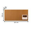 Ver imagem 2 de Cabeceira Painel Évora Casal Fixação na Parede MDF MDP Nature Pérola Bechara Móveis