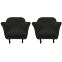 Ver imagem 3 de Kit 2 Poltronas Decorativa Dália Bouclé Preto