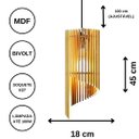 Ver imagem 3 de Luminária Teto tipo Pendente MÍSTICA MDF - Completa - Cor: Marrom