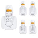Ver imagem 1 de Telefone S Fio Com 4 Ramais Intelbras Branco Longo Alcance