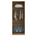 Ver imagem 5 de Guarda Roupa Modular 2 Portas 70cm Prateleiras/cabideiros Altezza Clean Belmax:freijó
