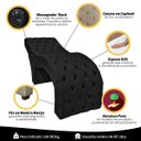 Ver imagem 4 de Maca Fixa para Estética Design Cílios com Massagem e Cadeira Mocho Veludo Preto Sofa Store
