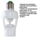 Ver imagem 3 de Kit 3 Soquete Infra Sensor Fotocelula Dia e Noite e Presença Regulável para Lâmpada E27 St551