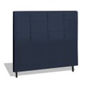 Ver imagem 1 de Cabeceira Estofada Box Casal King Size Encosto para Cama Hylux 195x126 Cm Azul Marinho