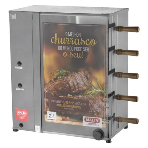 Churrasqueira Rotátiva Elétrica Malta 5 Espetos 220V