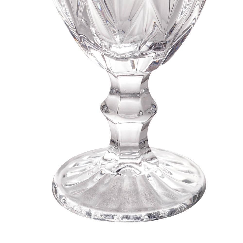 Taça de Vidro Diamond Transparente Fio de Ouro 325ml 1 Peça - Lyor - 4