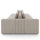 Ver imagem 6 de Sofá Ilha e Puff Sala Living 365cm Siesta M22 Veludo Bege - Mpozenato
