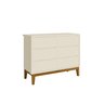 Comoda 6 Gaveta Theo Classic Areia Fosco Pé de Madeira - 1