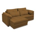 Ver imagem 5 de Sofá Retrátil Manual Sala de Estar Nolan Bipartido 250cm Conforto Premium em Couro Mel G58 - Gran Be