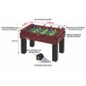 Mesa de Pebolim Totó Klopf 1051 Luxo Embutido Bonecos de Plástico - 2