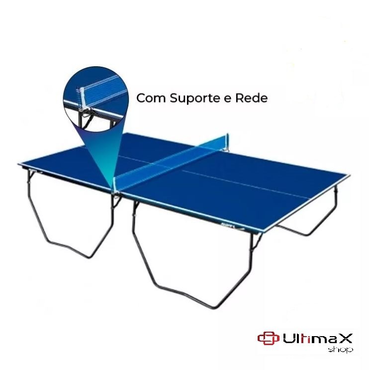 Mesa Tenis De Mesa Ping Pong Mdf 18mm Com Rodizio Articulado Pes