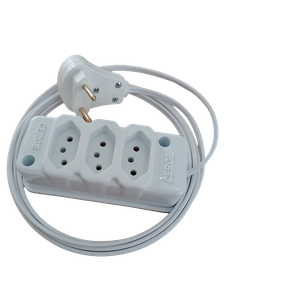Extensão Eletrica 2,40 Metros Br 3 Tomadas 10a Fio 1,5 Cod.627l Sfl3tc