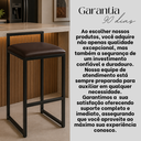 Ver imagem 6 de Kit 3 Banqueta Metal Alta Moderno Bistrô Balcão Cozinha Área Gourmet Couro Sintético