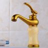 Torneira Vintage Monocomando Bancada Dourada Luxo Marmore Agua Fria Quente - 3