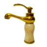Torneira Vintage Monocomando Bancada Dourada Luxo Marmore Agua Fria Quente - 2