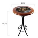 Ver imagem 2 de Mesa Bistrô Alta de Azulejo e Madeira Maciça Empório Tambo - Stronger Whiskey - Imbuia