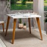 Mesa Quadrada de Jantar Cozinha Lins 90 Cm Branco - 1