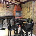 Ver imagem 5 de Mesa Bistrô Alta de Azulejo e Madeira Maciça Empório Tambo - Stronger Whiskey - Preto